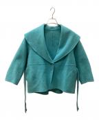 Plageプラージュ）の古着「ハミルトン ワイドカラーショートコート」｜ターコイズグリーン