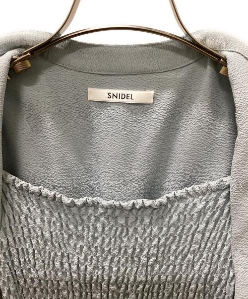 Snidel（スナイデル）Snidel (スナイデル) デコルテオープンワンピース スカイブルーの古着・服飾アイテム