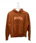 Champion REVERSE WEAVE×MoMAチャンピオン リバース ウィーブ×モマ）の古着「フーディー MoMA Edition」｜バーントオレンジ S