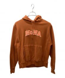 Champion REVERSE WEAVE×MoMA（チャンピオン リバース ウィーブ×モマ）の古着「フーディー MoMA Edition」｜バーントオレンジ S