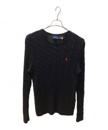 POLO RALPH LAUREN（ポロ・ラルフローレン）の古着「厚手ニット」｜ブラック