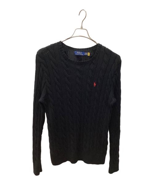 POLO RALPH LAUREN（ポロ・ラルフローレン）POLO RALPH LAUREN (ポロ・ラルフローレン) 厚手ニット ブラック サイズ:Sの古着・服飾アイテム