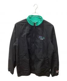 FILA×X-LARGE（フィラ×エクストララージ）の古着「FILA × X-LARGE ナイロンジャケット」｜グリーン×ブラック
