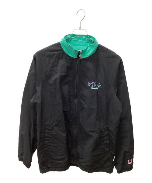 FILA（フィラ）FILA (フィラ) X-LARGE (エクストララージ) FILA × X-LARGE ナイロンジャケット グリーン×ブラック サイズ:Lの古着・服飾アイテム