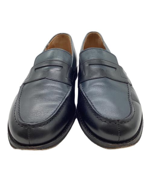 Jalan Sriwijaya（ジャランスリウァヤ）Jalan Sriwijaya (ジャランスリウァヤ) ペニーローファー ブラック×ネイビー サイズ:41（25.5～26.0）の古着・服飾アイテム