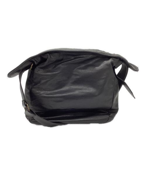 MAKE WHAT YOU WILL（メイクワットユーウィル）MAKE WHAT YOU WILL (メイクワットユーウィル) レザーショルダーバッグ ブラックの古着・服飾アイテム