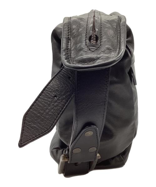 MAKE WHAT YOU WILL（メイクワットユーウィル）MAKE WHAT YOU WILL (メイクワットユーウィル) レザーショルダーバッグ ブラックの古着・服飾アイテム