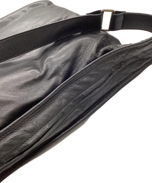 MAKE WHAT YOU WILL（メイクワットユーウィル）MAKE WHAT YOU WILL (メイクワットユーウィル) レザーショルダーバッグ ブラックの古着・服飾アイテム