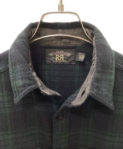 RRL（ダブルアールエル）RRL (ダブルアールエル) 長袖シャツ ネイビー×グリーン サイズ:1の古着・服飾アイテム