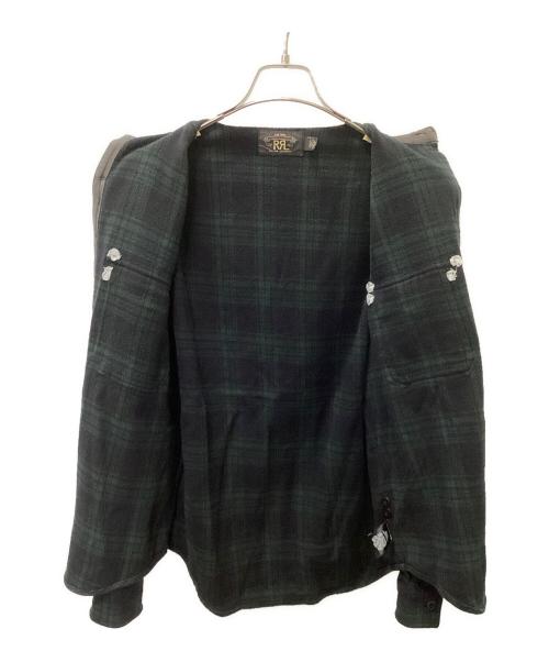 RRL（ダブルアールエル）RRL (ダブルアールエル) 長袖シャツ ネイビー×グリーン サイズ:1の古着・服飾アイテム