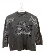 Crutchクラッチ）の古着「病みに染まりしロンTee」｜グレー