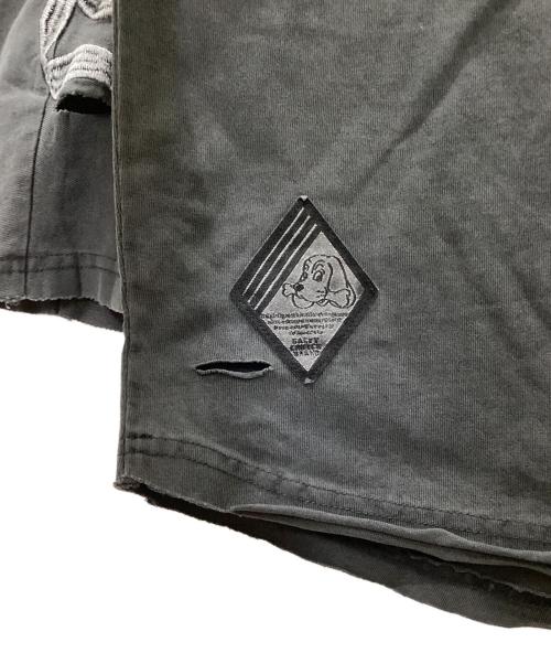 Crutch（クラッチ）Crutch (クラッチ) 病みに染まりしロンTee グレー サイズ:大型犬(XL)の古着・服飾アイテム