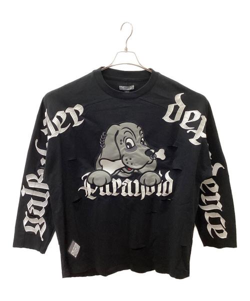 Crutch（クラッチ）Crutch (クラッチ) 病みに染まりしロンTee ブラック サイズ:大型犬(XL)の古着・服飾アイテム