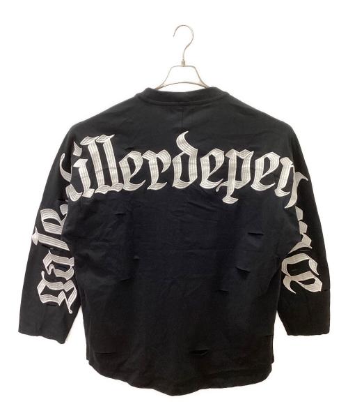 Crutch（クラッチ）Crutch (クラッチ) 病みに染まりしロンTee ブラック サイズ:大型犬(XL)の古着・服飾アイテム