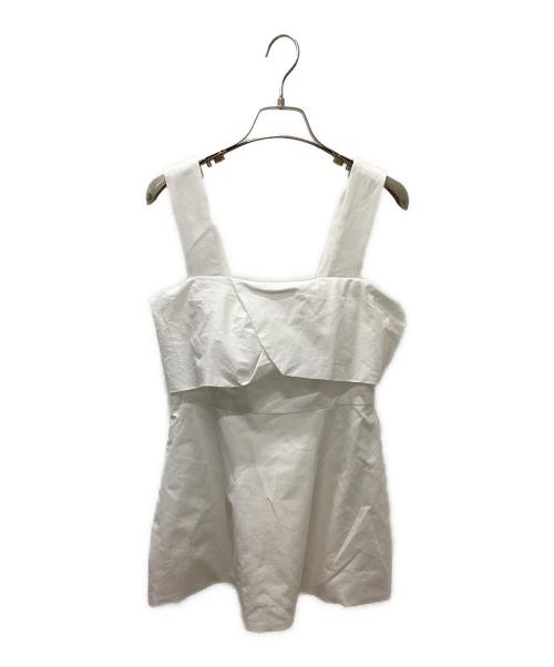 nagonstans（ナゴンスタンス）nagonstans (ナゴンスタンス) ノースリーブブラウス ホワイト サイズ:MEDIUM 未使用品の古着・服飾アイテム