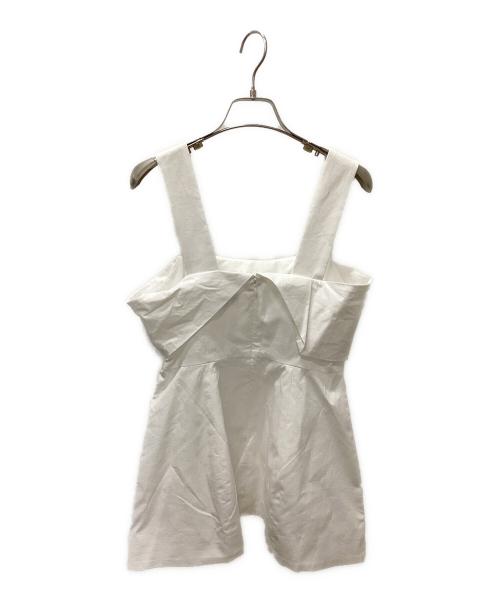 nagonstans（ナゴンスタンス）nagonstans (ナゴンスタンス) ノースリーブブラウス ホワイト サイズ:MEDIUM 未使用品の古着・服飾アイテム