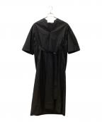 Adam et Ropeアダム エ ロペ）の古着「2WAYベルトAラインシャツワンピース」｜ブラック