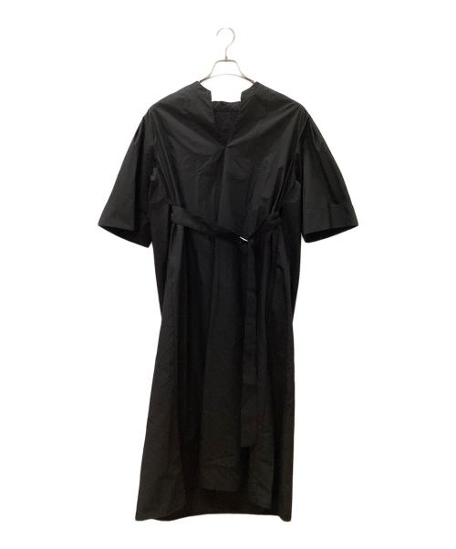 Adam et Rope（アダム エ ロペ）Adam et Rope (アダム エ ロペ) 2WAYベルトAラインシャツワンピース ブラック サイズ:F 未使用品の古着・服飾アイテム