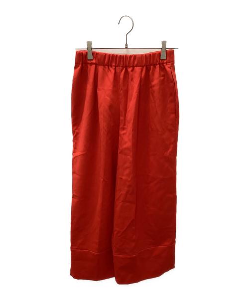 ENFOLD（エンフォルド）ENFOLD (エンフォルド) CROPPED WIDE-TROUSERS  レッド サイズ:38の古着・服飾アイテム