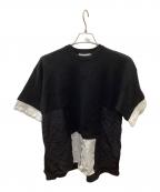 ENFOLDエンフォルド）の古着「半袖シャツ」｜ホワイト×ブラック