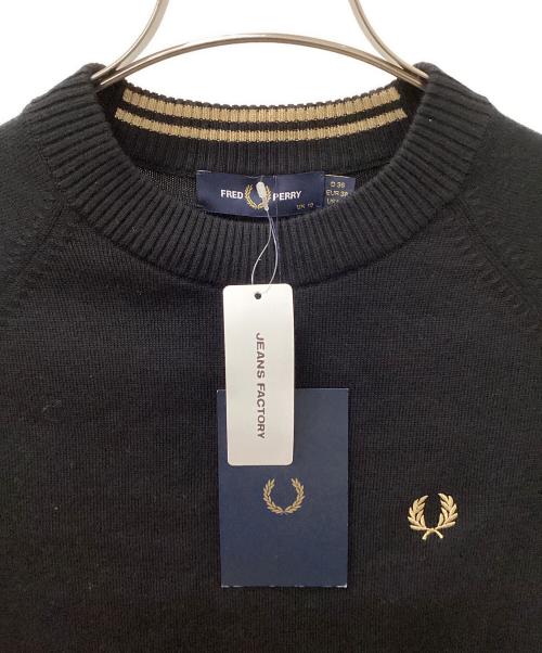 FRED PERRY（フレッドペリー）FRED PERRY (フレッドペリー) 薄手ニット ブラック サイズ:10 未使用品の古着・服飾アイテム