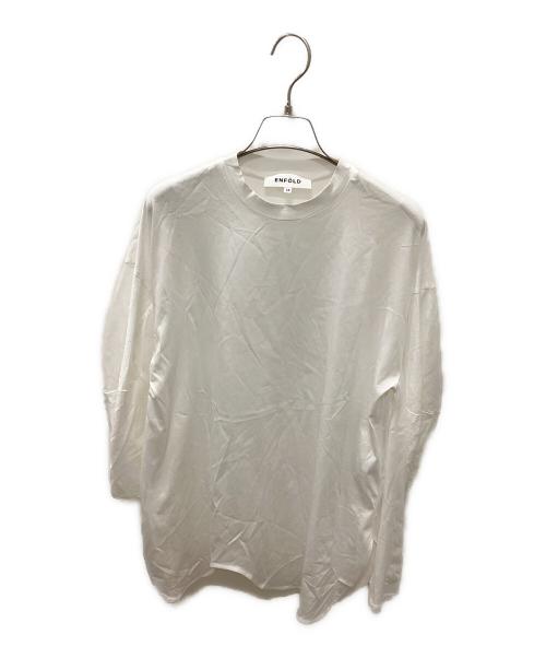 ENFOLD（エンフォルド）ENFOLD (エンフォルド) VOLUME SLEEVE LONG-SLEEVE T-SHIRT ホワイト サイズ:38の古着・服飾アイテム