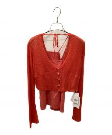 Ameri（アメリ）の古着「アンサンブルカーディガン」｜ピンク