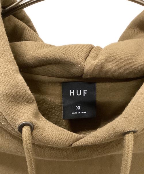 HUF（ハフ）HUF (ハフ) プルオーバーパーカー ブラウン サイズ:XLの古着・服飾アイテム
