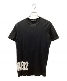 DSQUARED2（ディースクエアード）の古着「D2 ロゴ T-SHIRT Dyed Long Cool Fit」｜ブラック