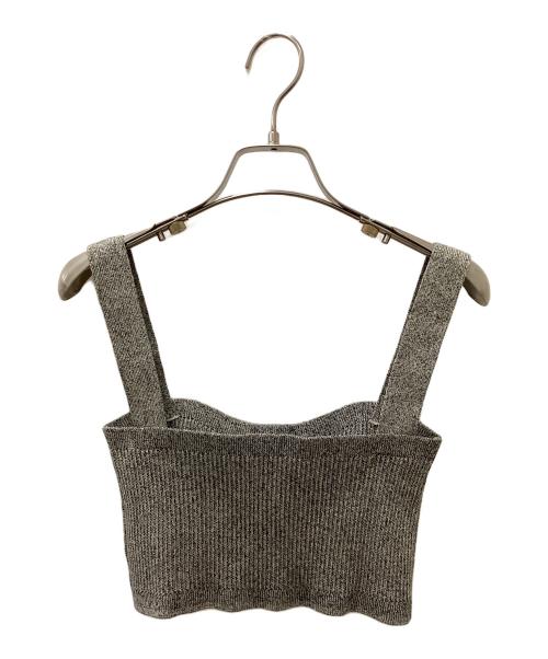 Ameri（アメリ）Ameri (アメリ) BUSTIER SET SURFACE CHANGE KNIT TOP グレー サイズ:Fの古着・服飾アイテム