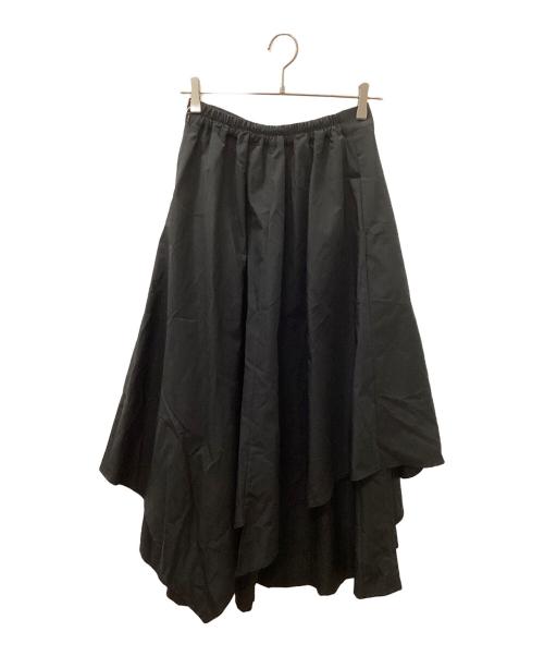 UN3D.（アンスリード）UN3D. (アンスリード) アシンメレイヤードパンツ デザインパンツ ブラック サイズ:38の古着・服飾アイテム