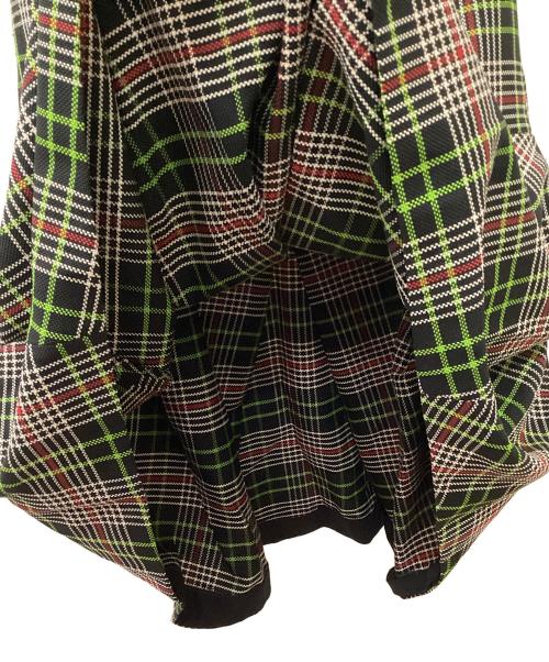 ENFOLD（エンフォルド）ENFOLD (エンフォルド) チェックデザインスカート ブラック×グリーン サイズ:36の古着・服飾アイテム