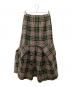 ENFOLD（エンフォルド）の古着「チェックデザインスカート」｜ブラック×グリーン