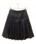 LONSLAN (ロンスラン) ダブルウエストデザイン プリーツスカート ブラック サイズ:M：6000円