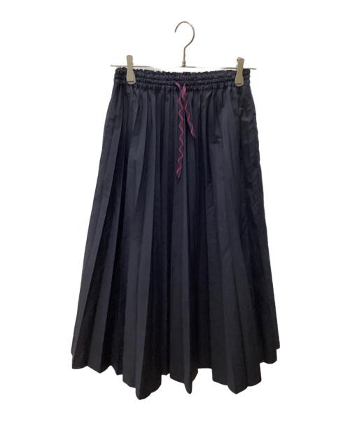 nagonstans（ナゴンスタンス）nagonstans (ナゴンスタンス) water proof wide プリーツスカート ネイビー サイズ:Sの古着・服飾アイテム