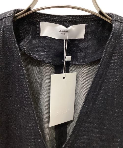 LONSLAN（ロンスラン）LONSLAN (ロンスラン) ノーカラー コンパクトベスト インディゴ サイズ:Mの古着・服飾アイテム