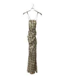 MAISON SPECIAL（メゾンスペシャル）の古着「Checked Maxidresses」｜ベージュ