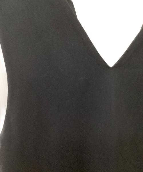 ENFOLD（エンフォルド）ENFOLD (エンフォルド) ストレッチダブルクロスロングベスト ブラック サイズ:36の古着・服飾アイテム