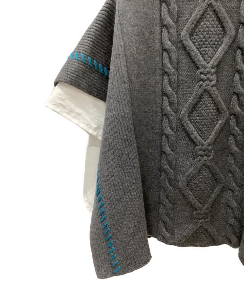 UN3D.（アンスリード）UN3D. (アンスリード) STITCH CABLE ASYMME LAYERED SK グレー サイズ:38の古着・服飾アイテム