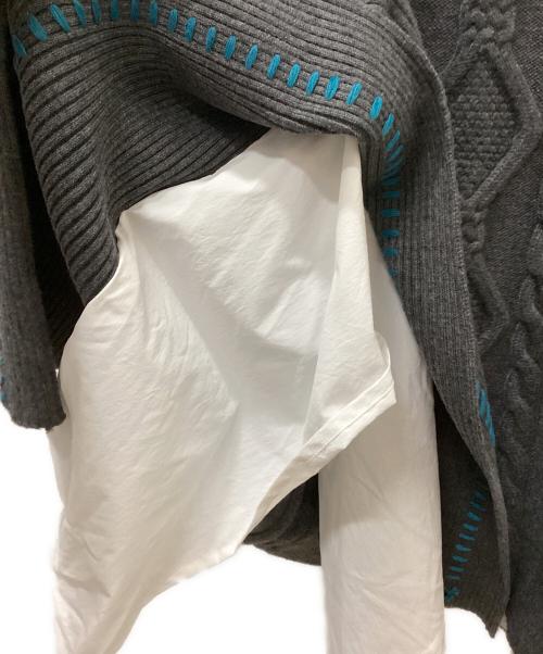 UN3D.（アンスリード）UN3D. (アンスリード) STITCH CABLE ASYMME LAYERED SK グレー サイズ:38の古着・服飾アイテム