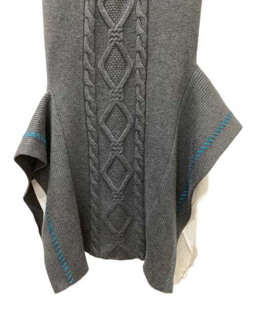 UN3D.（アンスリード）UN3D. (アンスリード) STITCH CABLE ASYMME LAYERED SK グレー サイズ:38の古着・服飾アイテム