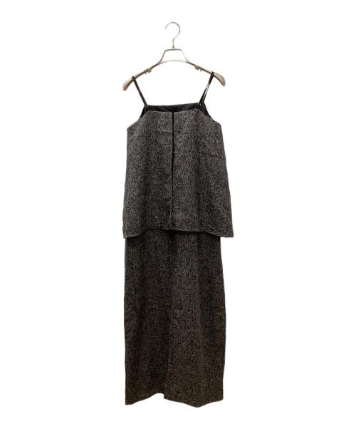 willfully（ウィルフリー）willfully (ウィルフリー) camisole layered cup in mix tweed OP グレー サイズ:Freeの古着・服飾アイテム