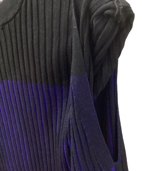 UN3D.（アンスリード）UN3D. (アンスリード) ニットワンピース ブルー×グリーン サイズ:36の古着・服飾アイテム