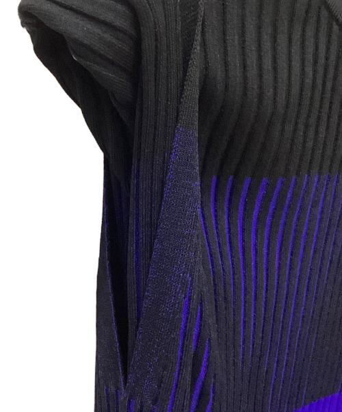 UN3D.（アンスリード）UN3D. (アンスリード) ニットワンピース ブルー×グリーン サイズ:36の古着・服飾アイテム