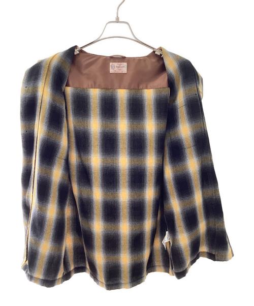 TOWN CRAFT（タウンクラフト）TOWN CRAFT (タウンクラフト) 長袖シャツ グレー×イエロー サイズ:LARGEの古着・服飾アイテム