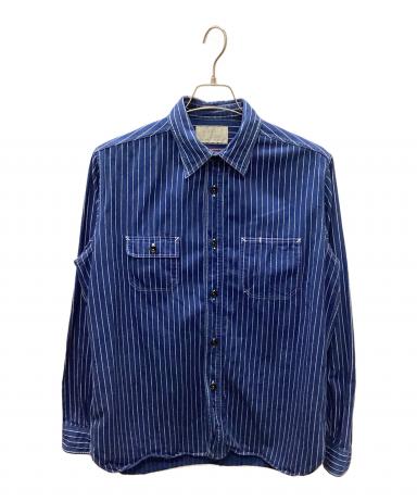 used☆東洋☆シュガーケーン☆ウォバッシュ半袖シャツ☆M☆紺 1084000932584217_01_0133w.jpeg