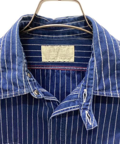 SUGAR CANE（シュガーケーン）SUGAR CANE (シュガーケーン) ウォバッシュワークシャツ ネイビー サイズ:LARGEの古着・服飾アイテム
