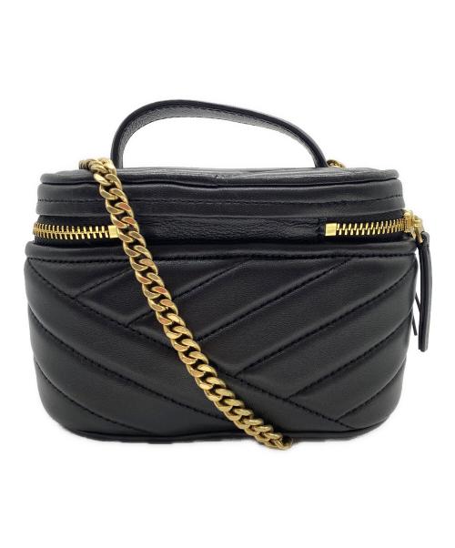 TORY BURCH（トリーバーチ）TORY BURCH (トリーバーチ) Kira Chevron Mini Vanity BAG ブラックの古着・服飾アイテム