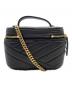 TORY BURCH (トリーバーチ) Kira Chevron Mini Vanity BAG ブラック：15000円