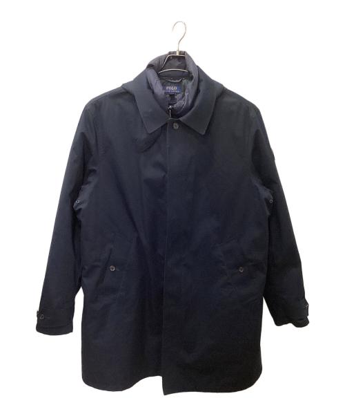 POLO RALPH LAUREN（ポロ・ラルフローレン）POLO RALPH LAUREN (ポロ・ラルフローレン) ダウンライナー付ステンカラーコート ネイビー サイズ:XXLの古着・服飾アイテム